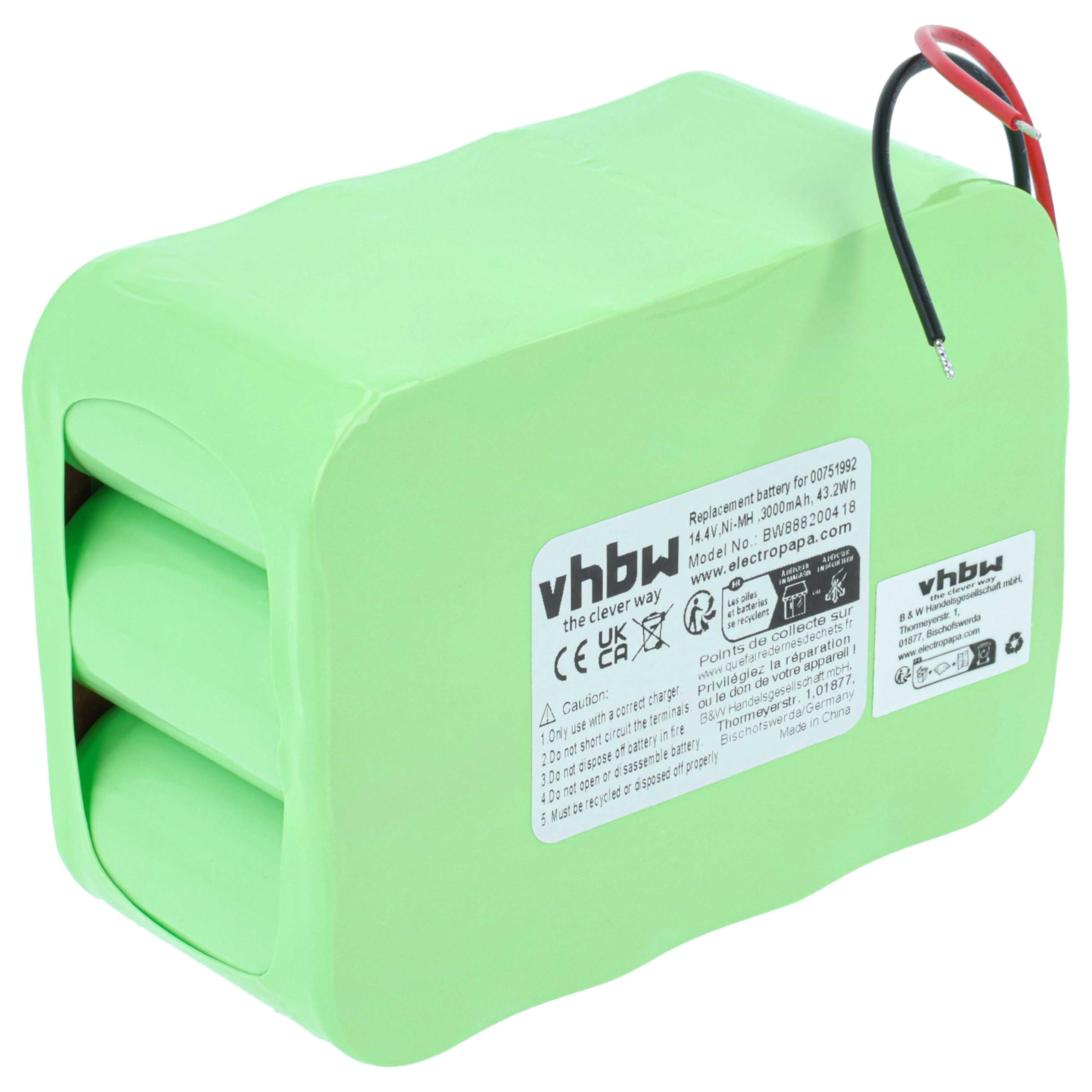 vhbw Akumulator kompatybilny z Shark SV726N (14,4 V) | SV726N, Sweeper SV70 odkurzacz (3000 mAh, 14,4 V, NiMH)