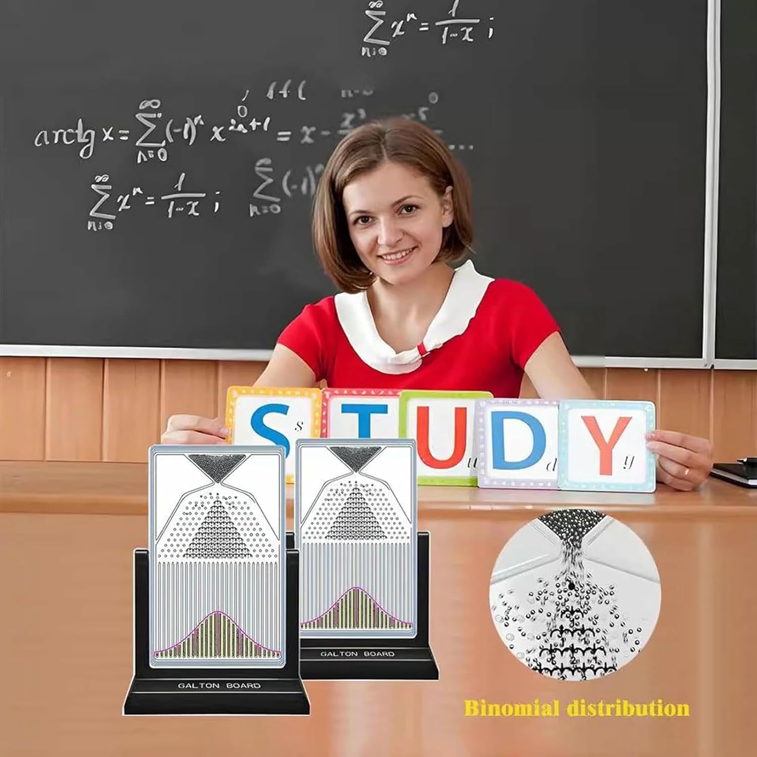 Desk Galton Board Probability Demonstration Model, Dalton Board for Statistical Law, Physics Lab Teaching Tool