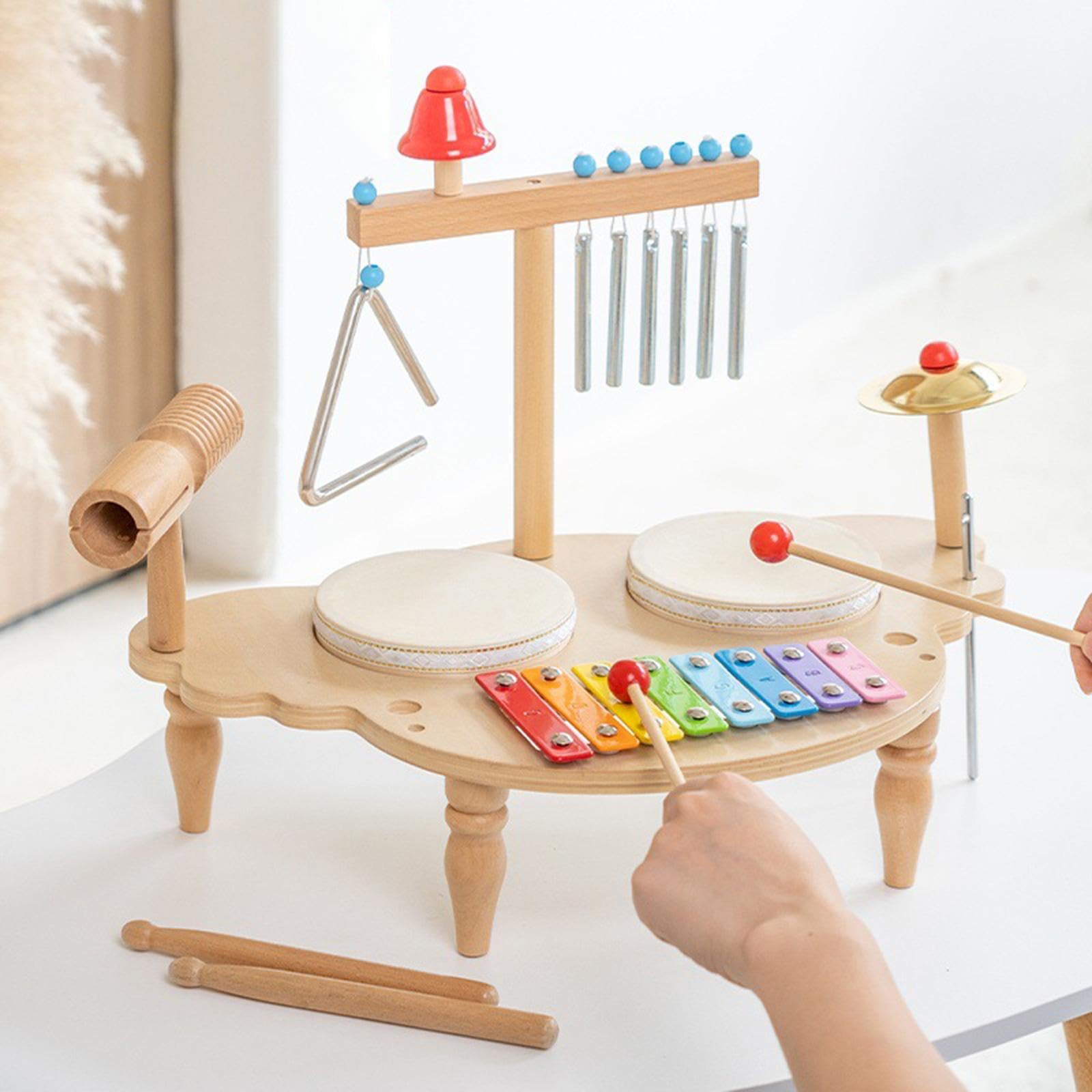 Xilófono Y Batería, Instrumento Musical para Jardín de Infancia, Manos