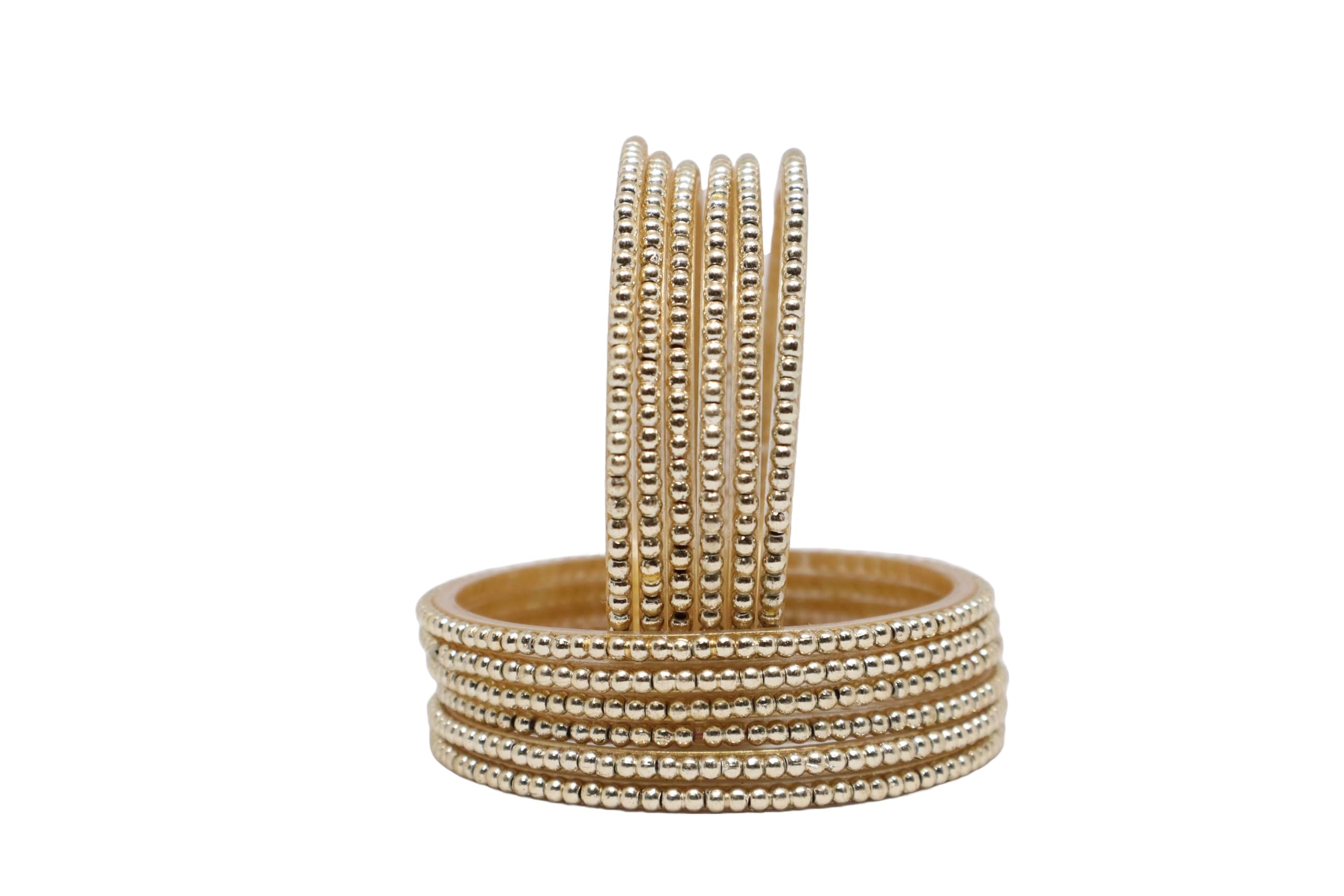 New Glass Bangles Beading With Full Golden Beads For Adult,Women And Girls (Packing of 12 Bangles) (Golden, 2.4) (B0DD3XBT3N) Amazon Price History, Amazon Price Tracker