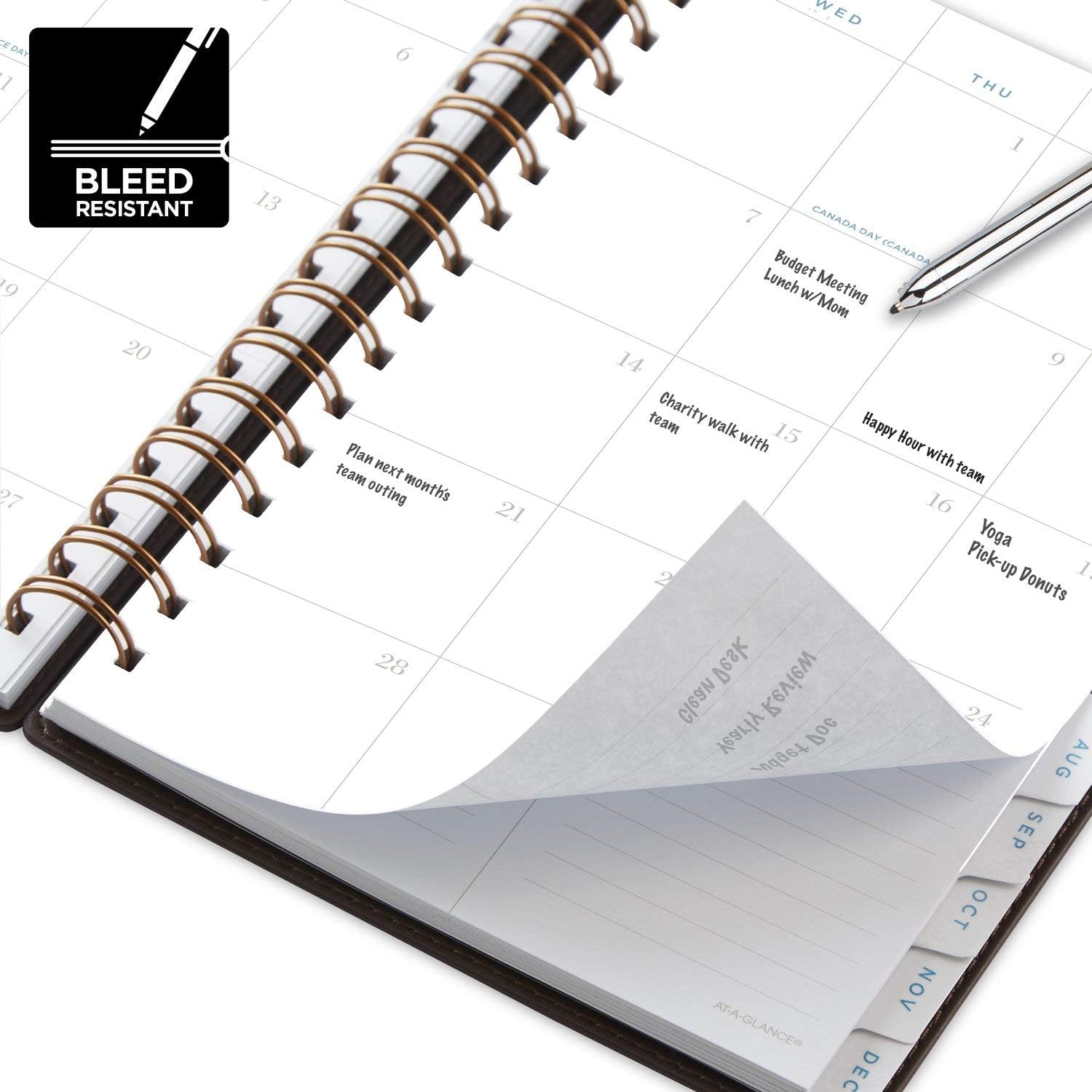 Academic Planner 2021-2022, AT-A-GLANCE Weekly & Monthly Planner, 8-1/2" x 11", Large, for School, Teacher, Student, Signature Collection, Brown (YP905A09)