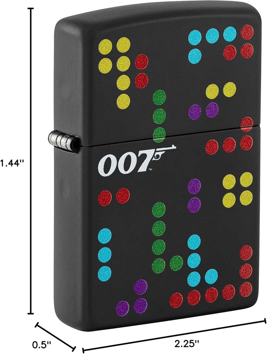 Zippo Lighter: James Bond, Dr. No Dots - Black Matte 81518