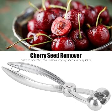 Cherry Pitter Tool , Cherry Seed Remover Olives Pitter Tool with Space Saving Lock Design , Multi Function Fruit Corer and Pitter Remover , Suitable for Home Kitchen , Cherry , Pit Remover for Cherries