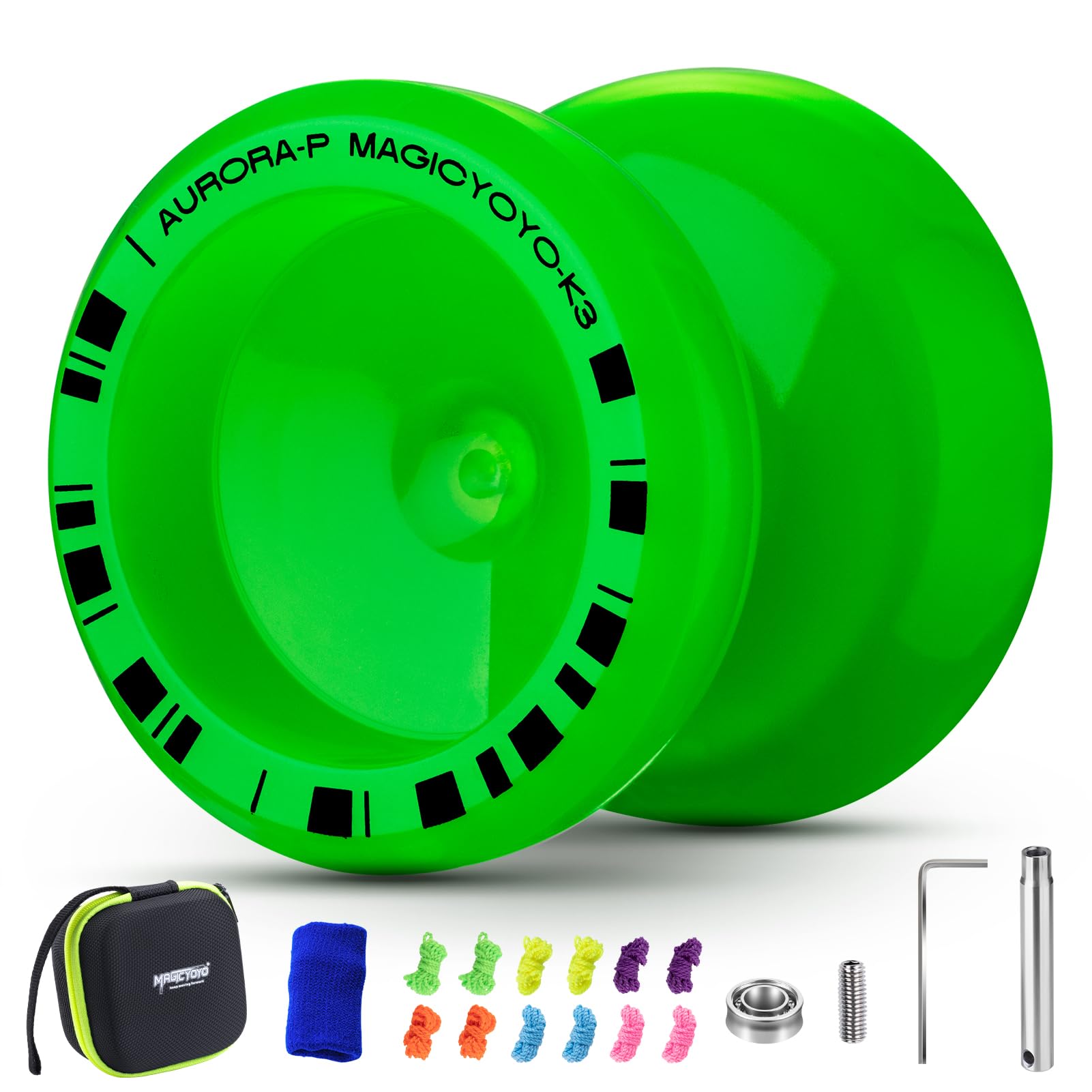 MAGICYOYO K3 Aurora-P Glow in the Dark, 2 in 1 Responsive & Unresponsive Yoyo
