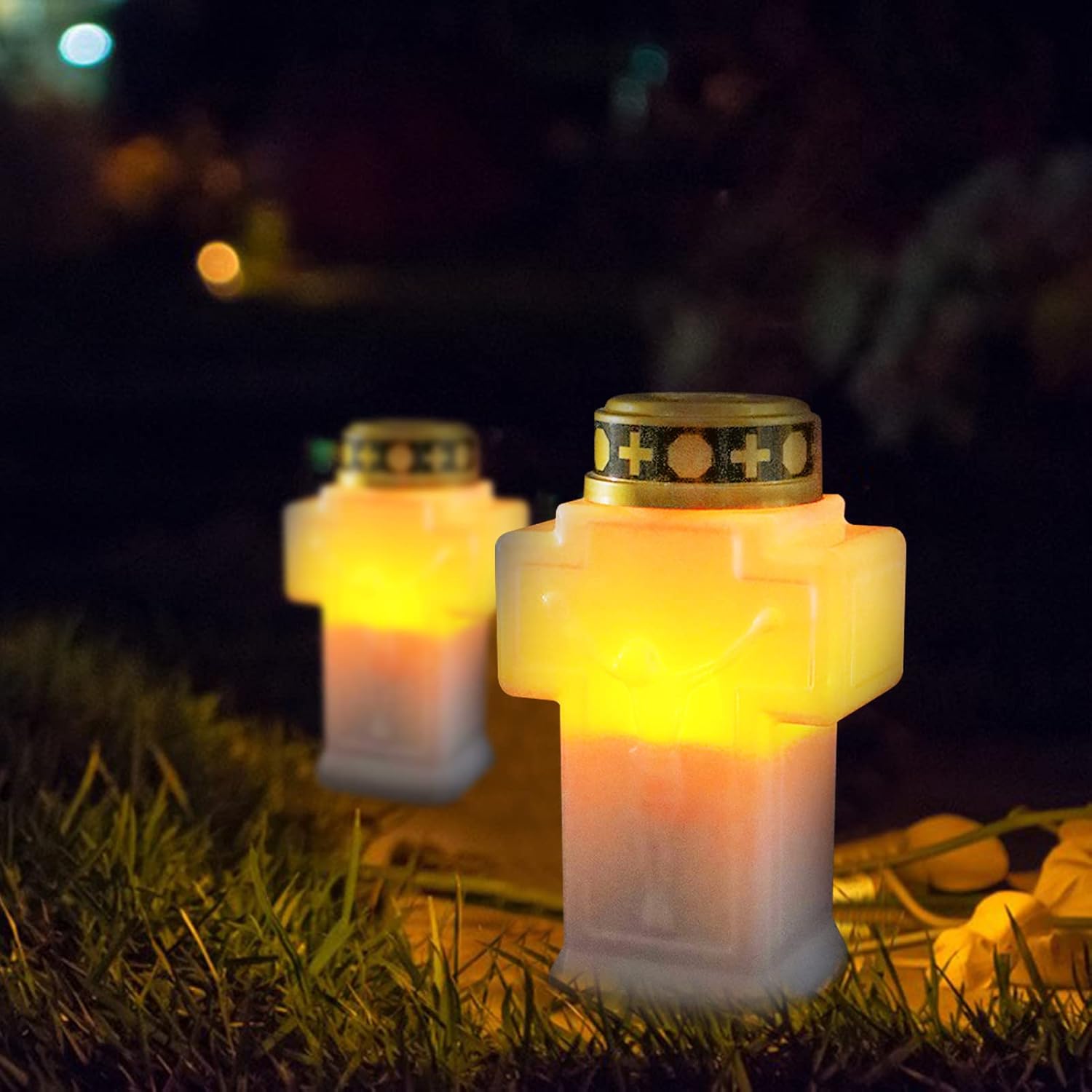 Keho Keho Kehongdun LED Grave Candle Light, 2pcs Flameless Grave Lights
