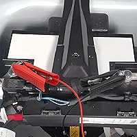 Vista 6 de YACSEJAO Cable de pinzas de cocodrilo de batería de CC 5.5 de 0.083 in macho a batería, cable de extensión de 12-24 V con abrazadera de batería