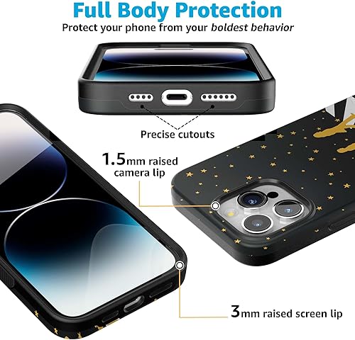 Miniatura 2 de Casely Funda para iPhone 14 Pro | Beatles | Paseo nocturno | Imagen dual de Abbey Road | Funda atrevida compatible con MagSafe