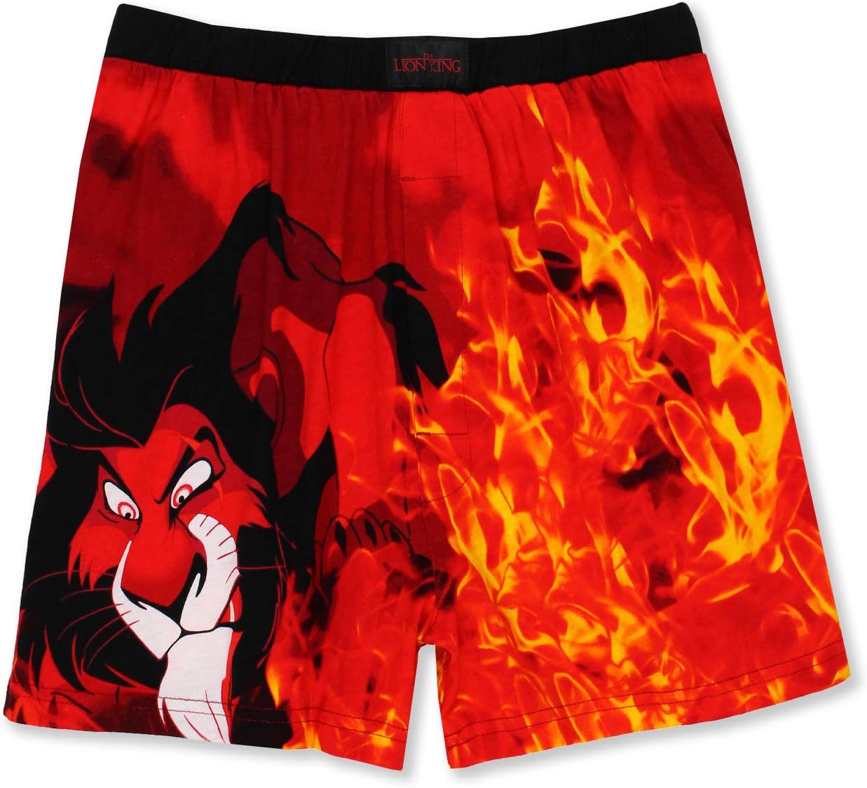 DisneyThe Lion King Scar Hyenas Mens Briefly Stated Boxer Lounge Shorts