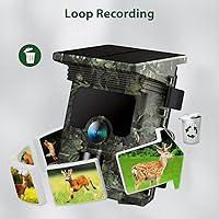 Vista 8 de VOOPEAK Cámara solar de rastro 4K 30fps - WiFi Bluetooth 46MP, cámaras de vida silvestre con visión nocturna IP66 impermeable, cámara de juego