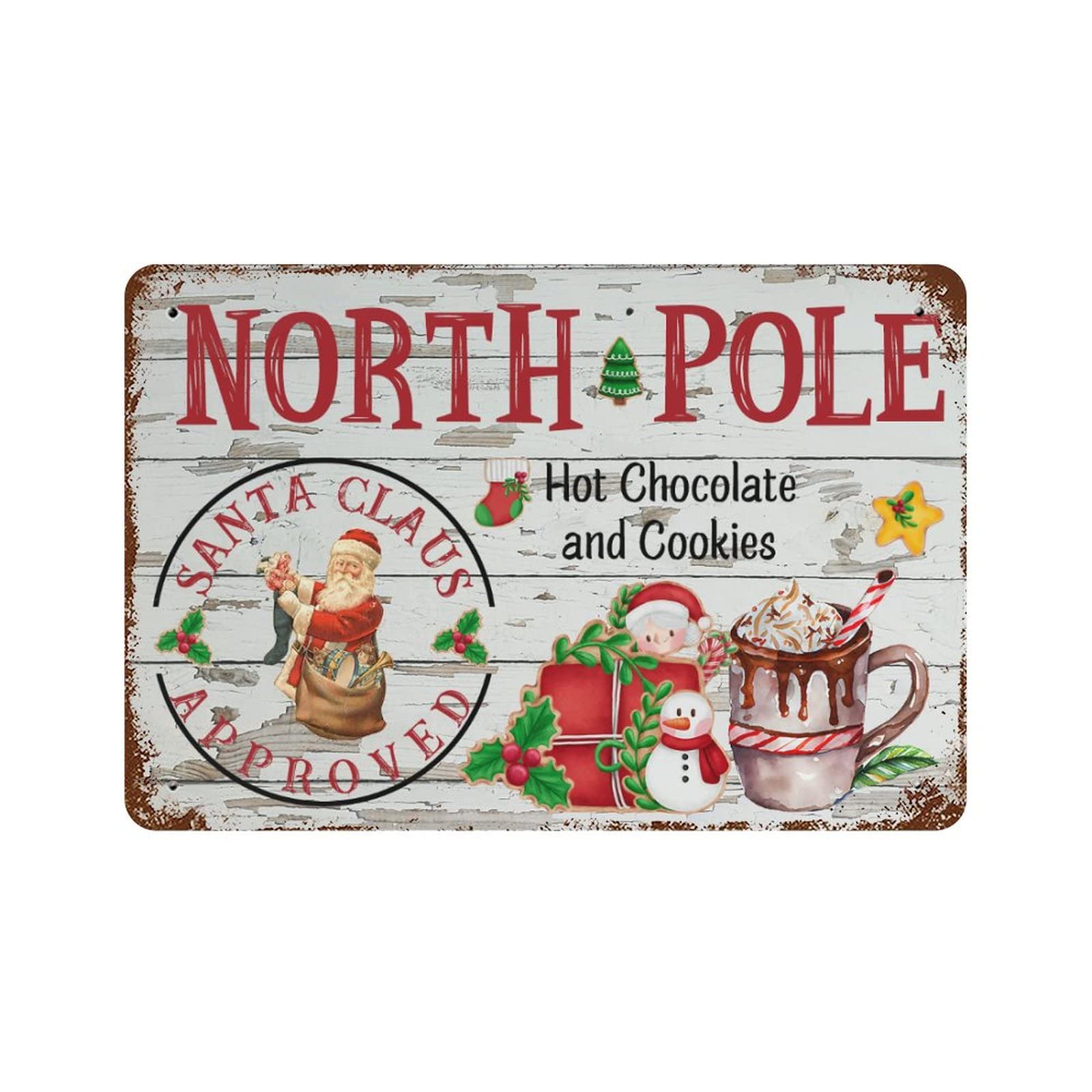 Panneau de Noël Hot Cocoa pour revivre la magie des fêtes traditionnelles en famille 30x45
