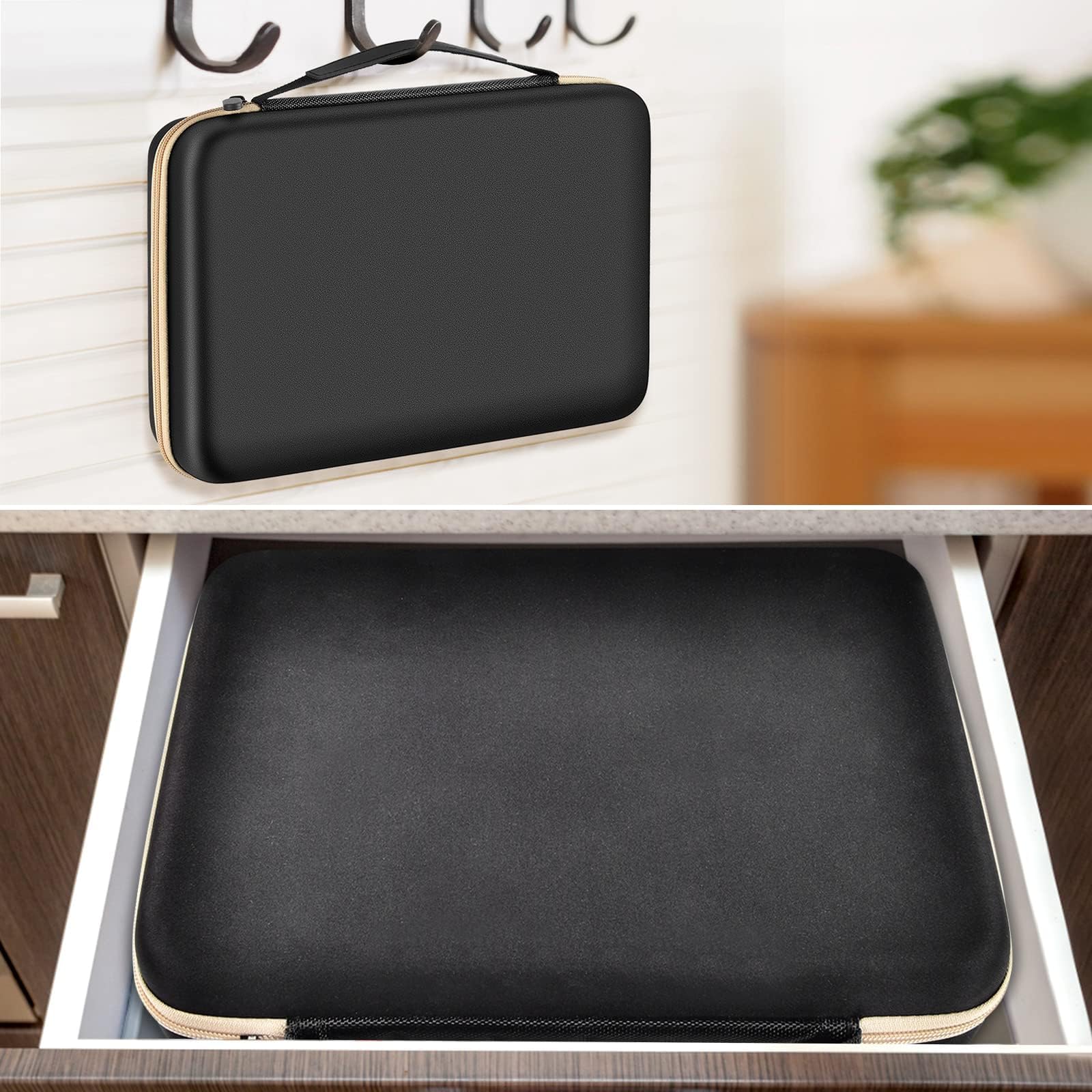 Boobowl Batterie Aufbewahrungsbox Tragetasche, Batteriebox Organizer Tasche mit Batterietester Hält bis zu 162 Batterien Varietätspackungen AA AAA AAAA C D 9 V 3 V Lithium (nur Box)