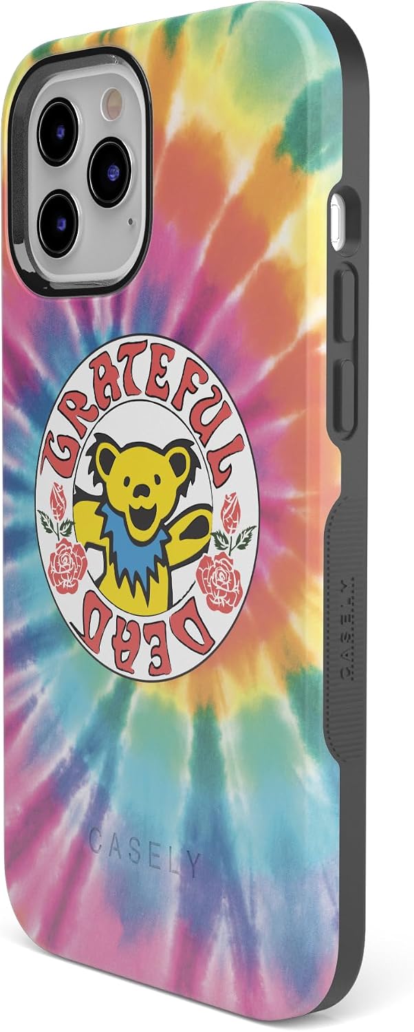 Casely iPhone 12 Pro Max Case | On Tour | Grateful Dead Tie Dye Sticker | Bold Protective Design