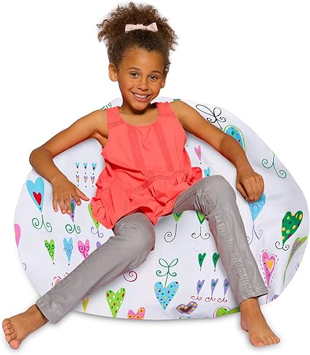 Miniatura 30 de Posh Creations - Sillón puff para niños, adolescentes y adultos, incluye funda extraíble y lavable a máquina, grande de 38 pulgadas, piel de conejo