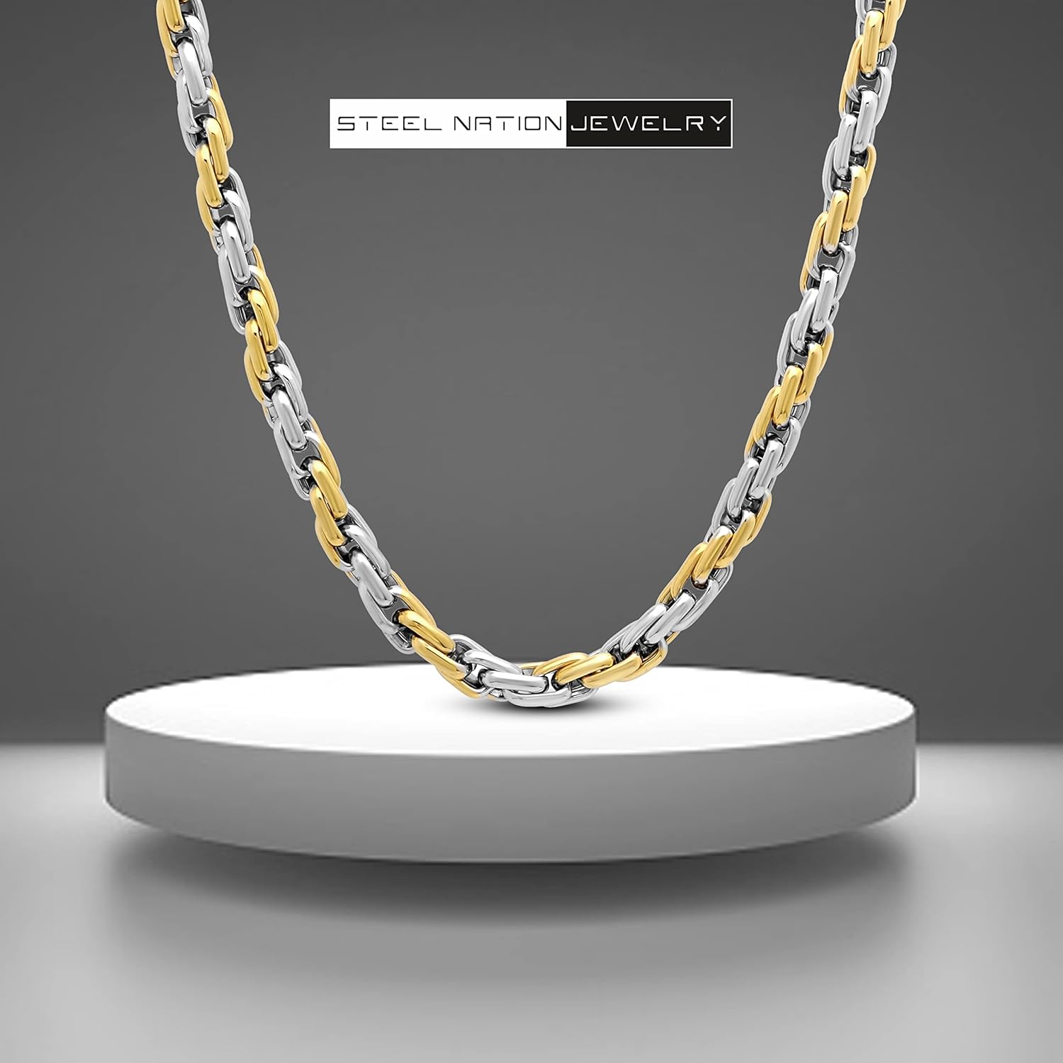 Men's Stainless Steel Rope and Twister Rope Chain Necklaces Choice of Color and Length - Image 5