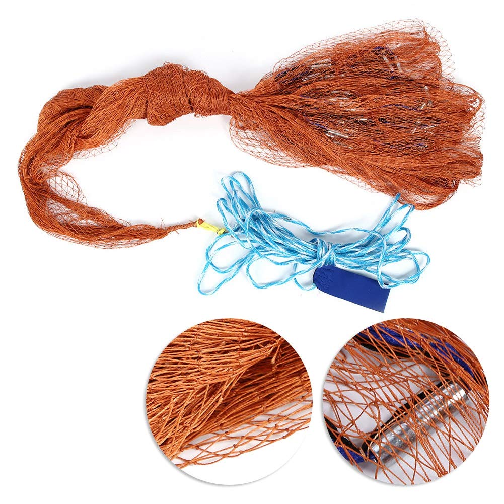 Dilwe Red de Pesca Automática, Red Fundida de 2,5x3,5 M, Ligera con Colgante de Acero para Trampa de Cebo, Accesorios de Pesca