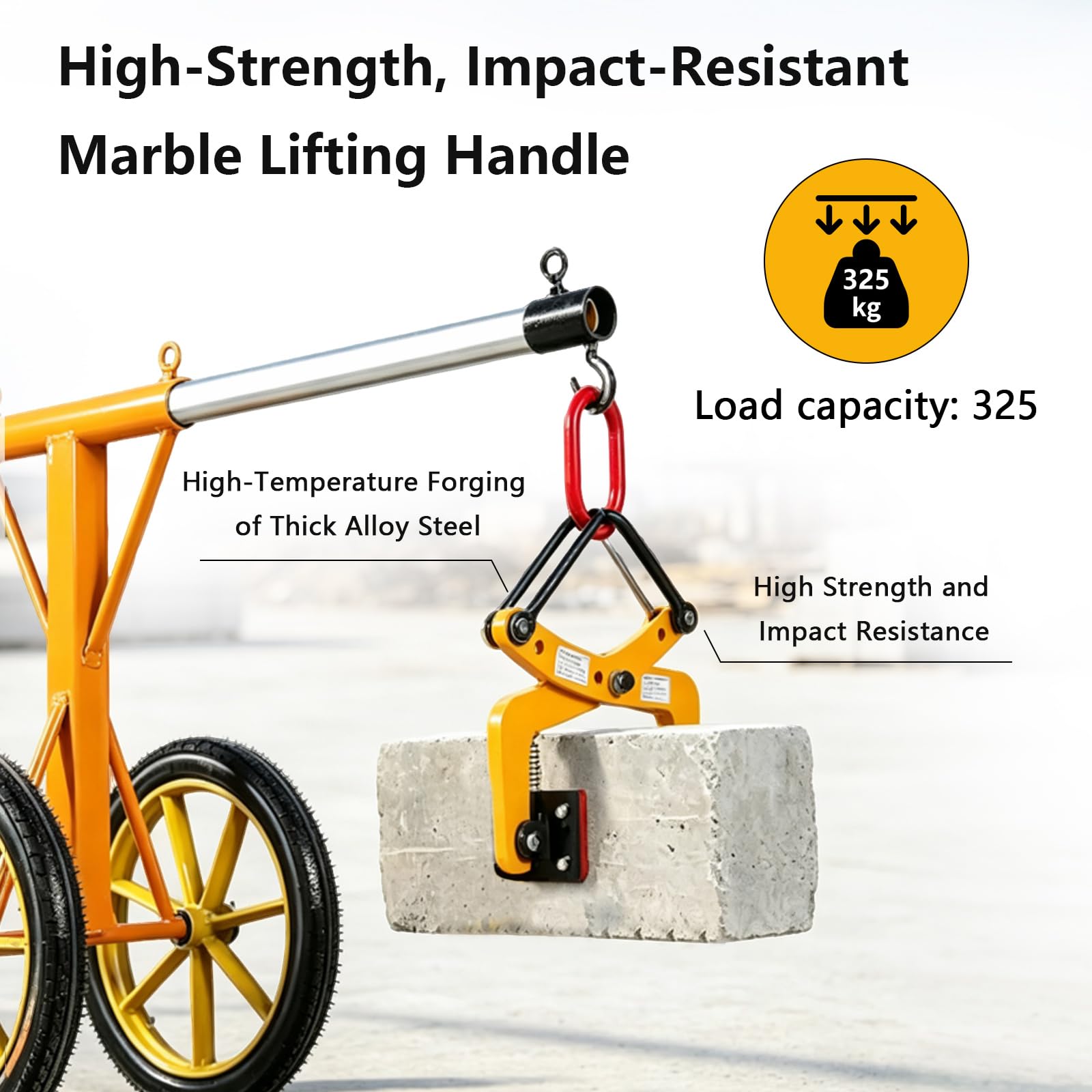 Pinza per marciapiedi per sollevare e spostare la pietra, 325 kg, 60-240 mm