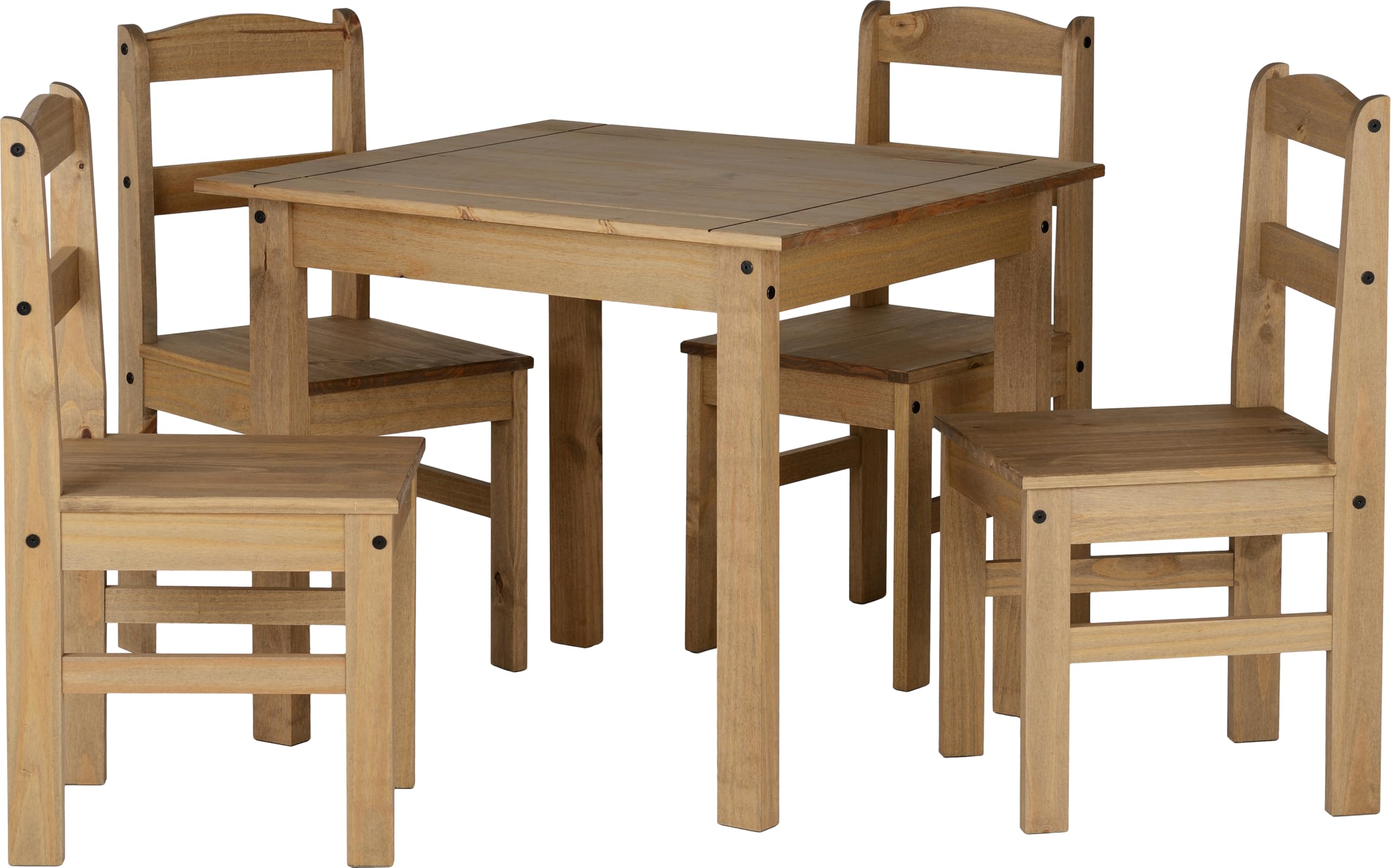 Seconique Panama Waxed Pine Dining Table and 4 Chair Set