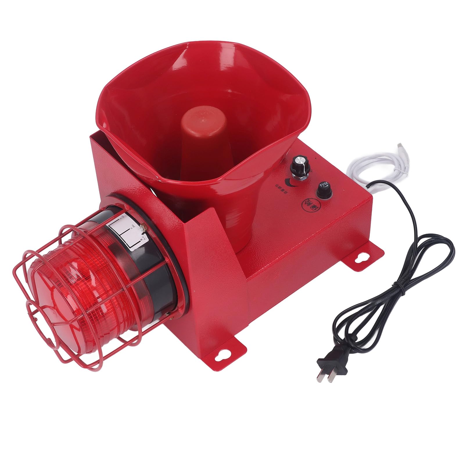 6.7A 180dB Alarma de Sirena Industrial Estroboscópica de Emergencia IP65 Alarma de Sirena Impermeable para Patio de Arena de Piedra de Mina (Enchufe europeo 220V)