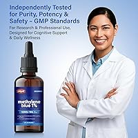 Vista 8 de Arigold Solución azul de metileno grado USP 1% – Botella cuentagotas de 2 onzas líquidas Grado farmacéutico Fórmula electrolítica 99% pura