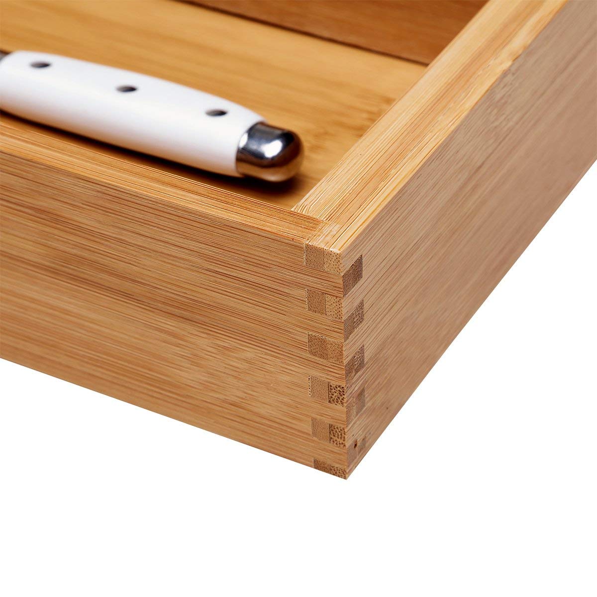 Whitewhale Intercalaires de tiroir en bois extensible pour ustensiles de cuisine Rangement de couteaux Fourchettes Cuillères Accessoires Gadgets Standard Tray -8
