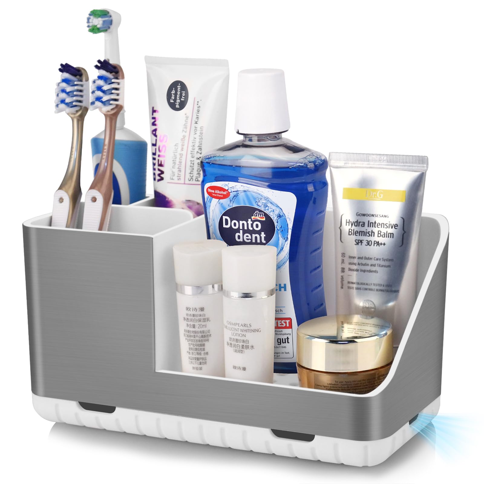 PARKMANI Toothbrush Holders for Bathroom Countertop Kids Electric Toothbrush and Toothpaste Holder