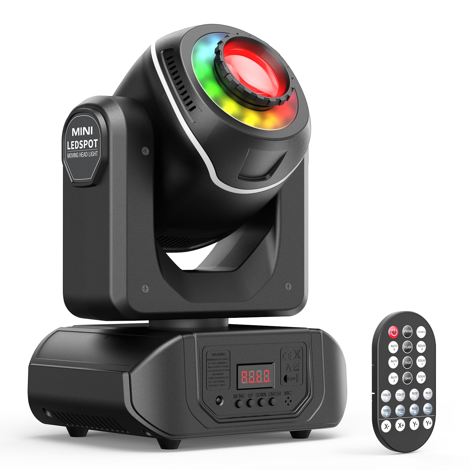 50W Teste Mobile LED Luci da Palco, RGBW Luci Discoteca con Telecomando DMX512 10/12CH Luci da Palcoscenico per Spettacoli Discoteche Bar Feste