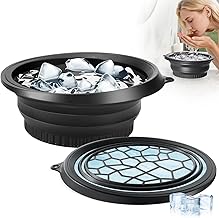 Ice Facial Bowl | Facial Cold Plunge | Collapsible Bowl For Face Ice Bath with Built-In Icetray | Facial Ice Therapy for Acne Relief and Pore Shrinking, Cold Therapy for Home, Travel & Parties