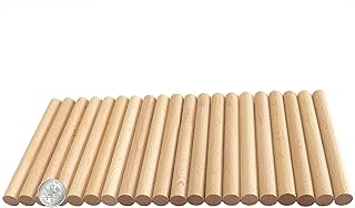2/5 x 4 Inch Dowel Rods-Premium Natural Beech Round Wood Dowels for Infinite Crafting Creativity, Unfinished Wooden Sticks for Crafts