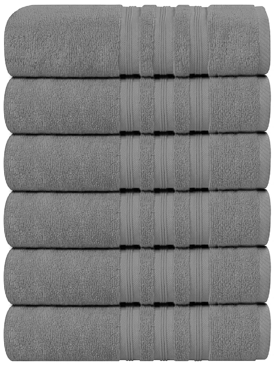 Extra Large Jumbo Bath Sheet Towels (Set of 2, 4 & 6) Cotton Bath Towels Super Soft Quick Dry XL Body Wrapped Towels (Silver, 6X Jumbo Bath Sheets)