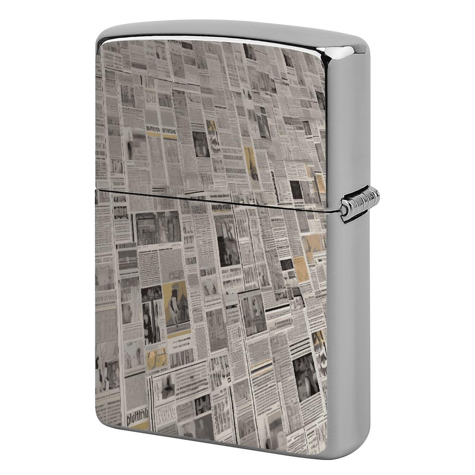 Btcowzrv Style Newspaper Metal Lighter Case Sleeve Cover Holder