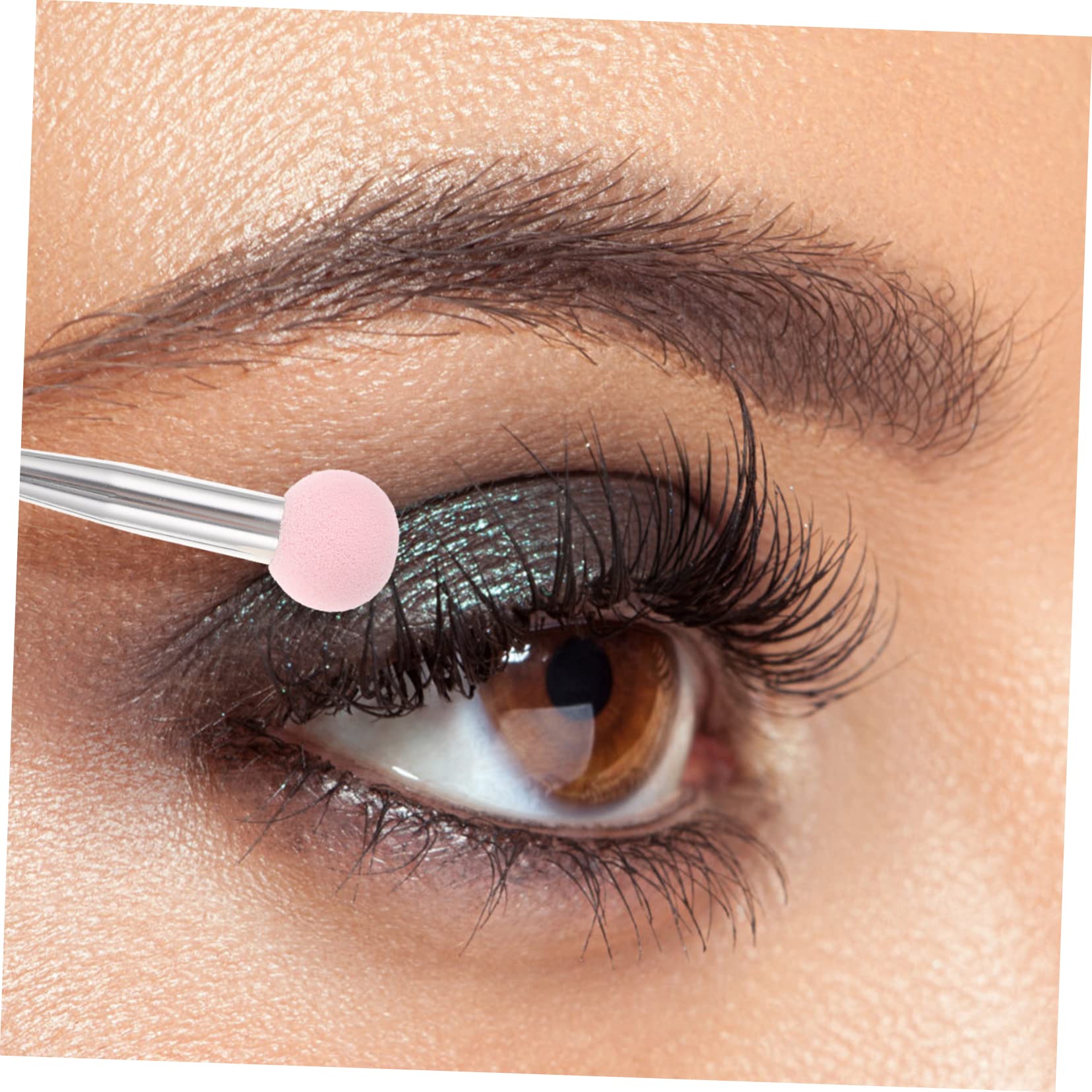 Set Di 5 Pennelli Per Il Trucco A Doppia Estremità Spugne Per Ciglia E Sopracciglia Applicatore Per Il Trucco 6 Pezzi*5