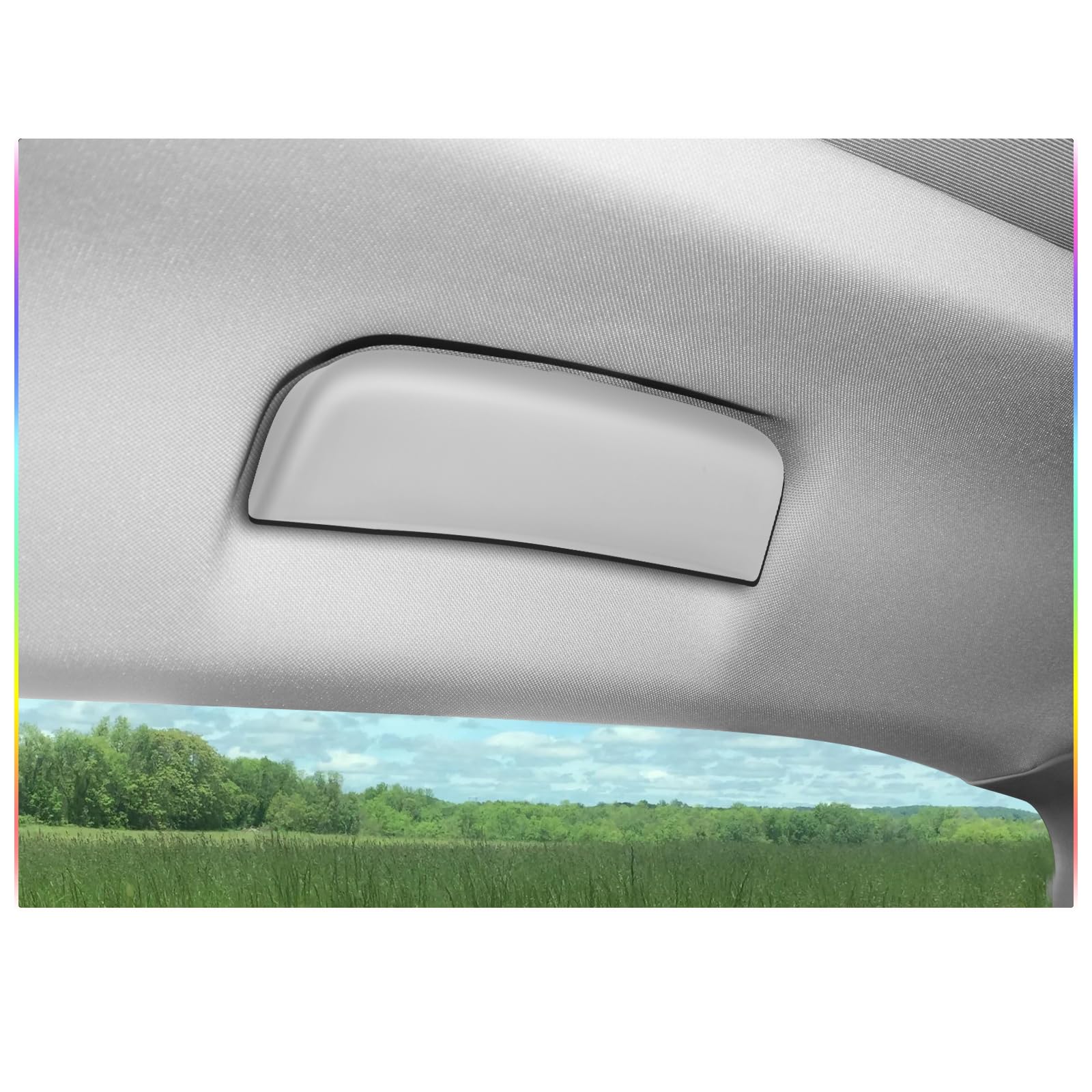 SKTU Auto Brillenetui für Peugeot 208 2008 308 3008 5008 Sonnenbrillenhalter Brillen Aufbewahrungsbox ABS-Material Weiß