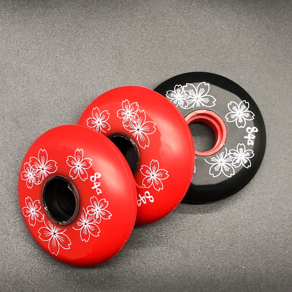 Generico Rotelle per Pattini in Linea Esterno Interno Ruote di Ricambio per Skate in Linea Pattinaggio Ruote per Pattini A Rotelle Senza Cuscinetti da 72 mm/76 mm/80 mm 84A