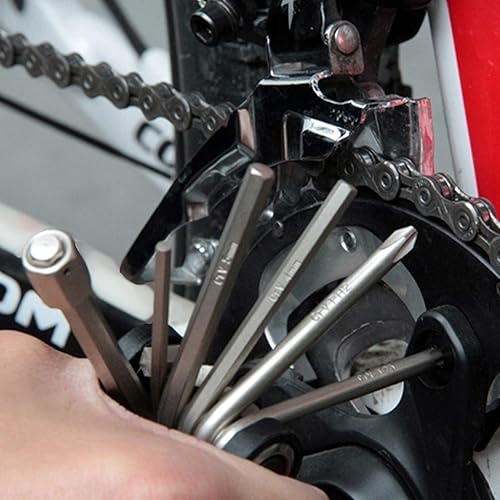 Miniatura 8 de Herramienta para bicicleta, multiherramienta 16 en 1, multiherramienta para bicicleta de montaña, portátil, plegable, kit de reparación de ciclismo
