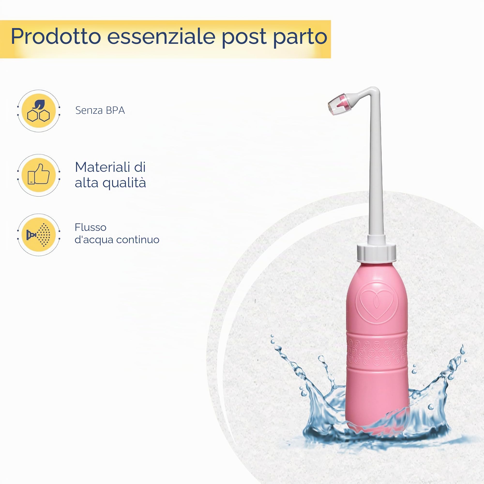 First Days Maternity - Bottiglia Peri XL Maxi - Bidet Portatile da 650 ml per il Post-Parto, Sollievo dal Dolore - Beccuccio Angolato Perfettamente - Essenziale Dopo il Parto per la Mamma