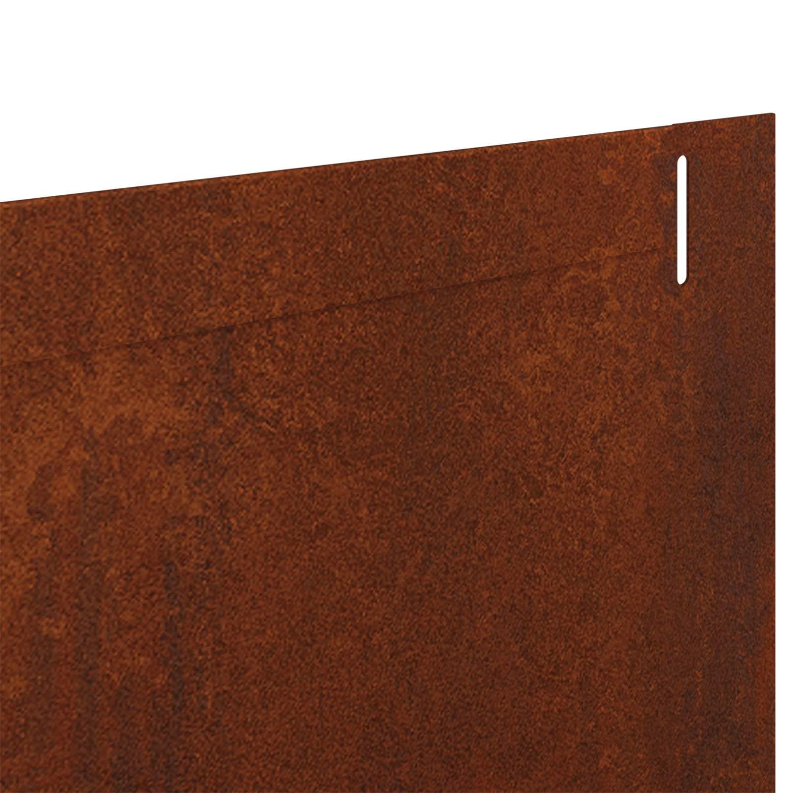 Lot de 10 bordures de gazon, 102 x 10 x 4 cm, acier oxydé