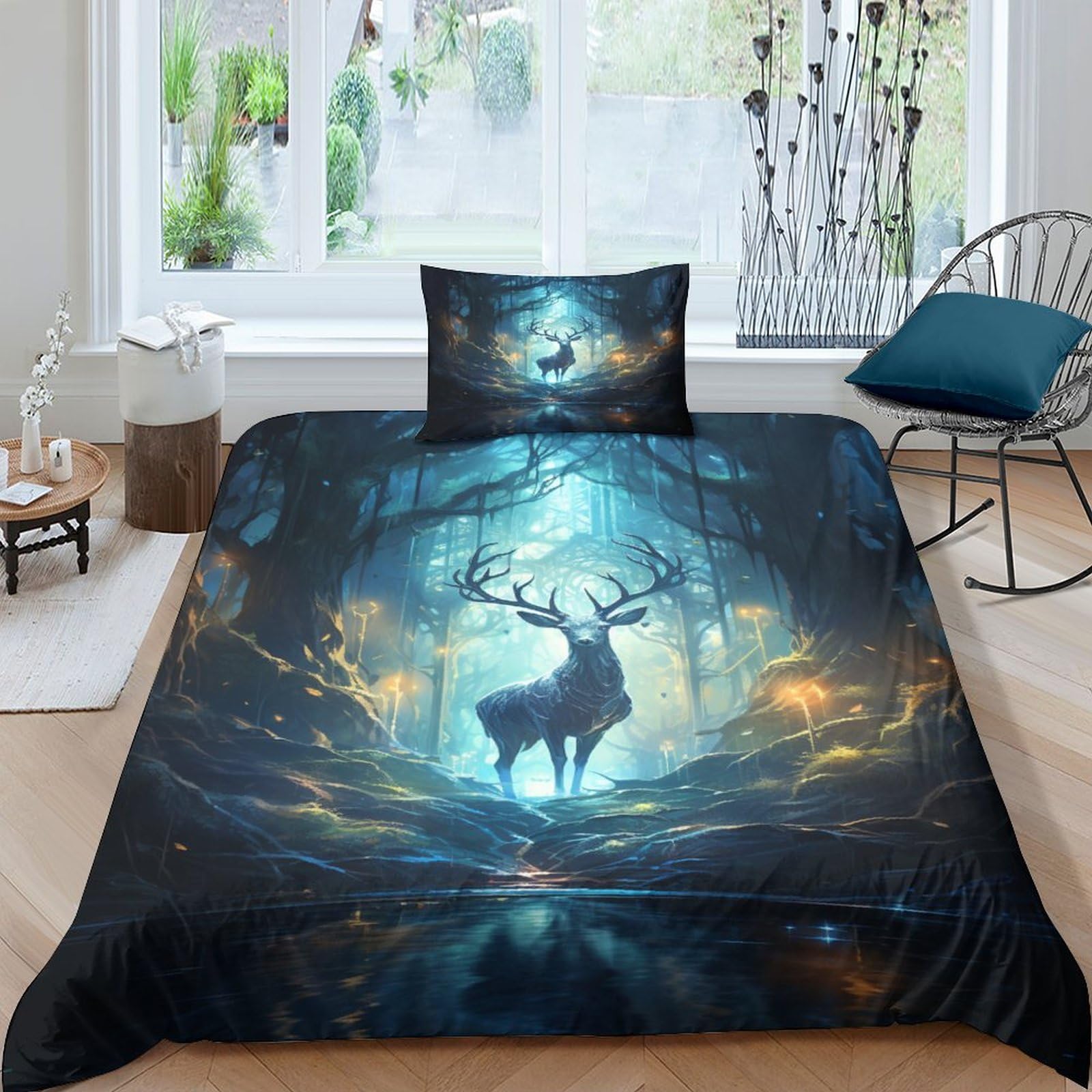 Housse de couette multicolore IOFEER pour illuminer votre chambre single en coton
