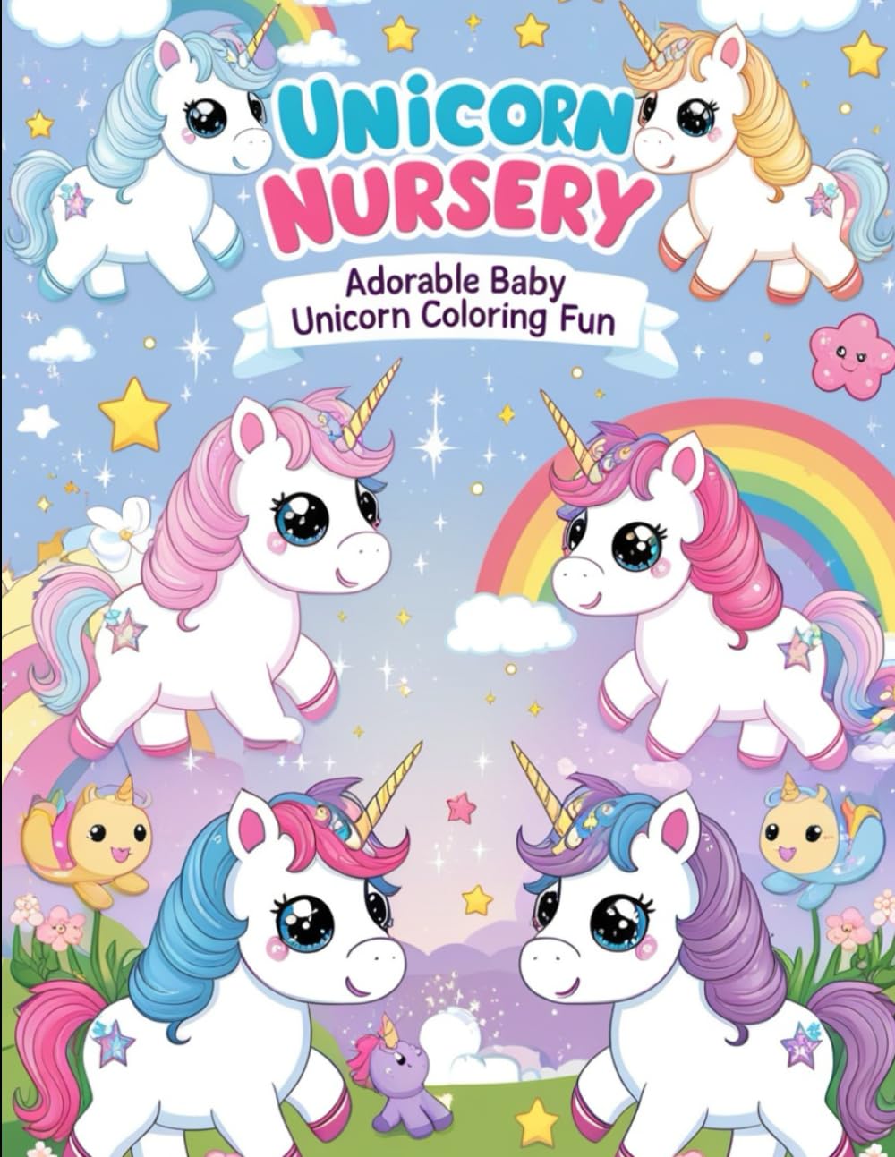 Unicorn Nursery: Adorable Baby Unicorn Coloring Fun