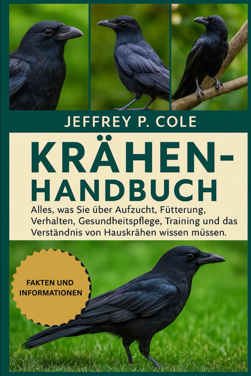 Krähenhandbuch: Alles, was Sie über Aufzucht, Fütterung, Verhalten, Gesundheitspflege, Training und das Verständnis von Hauskrähen wissen müssen.