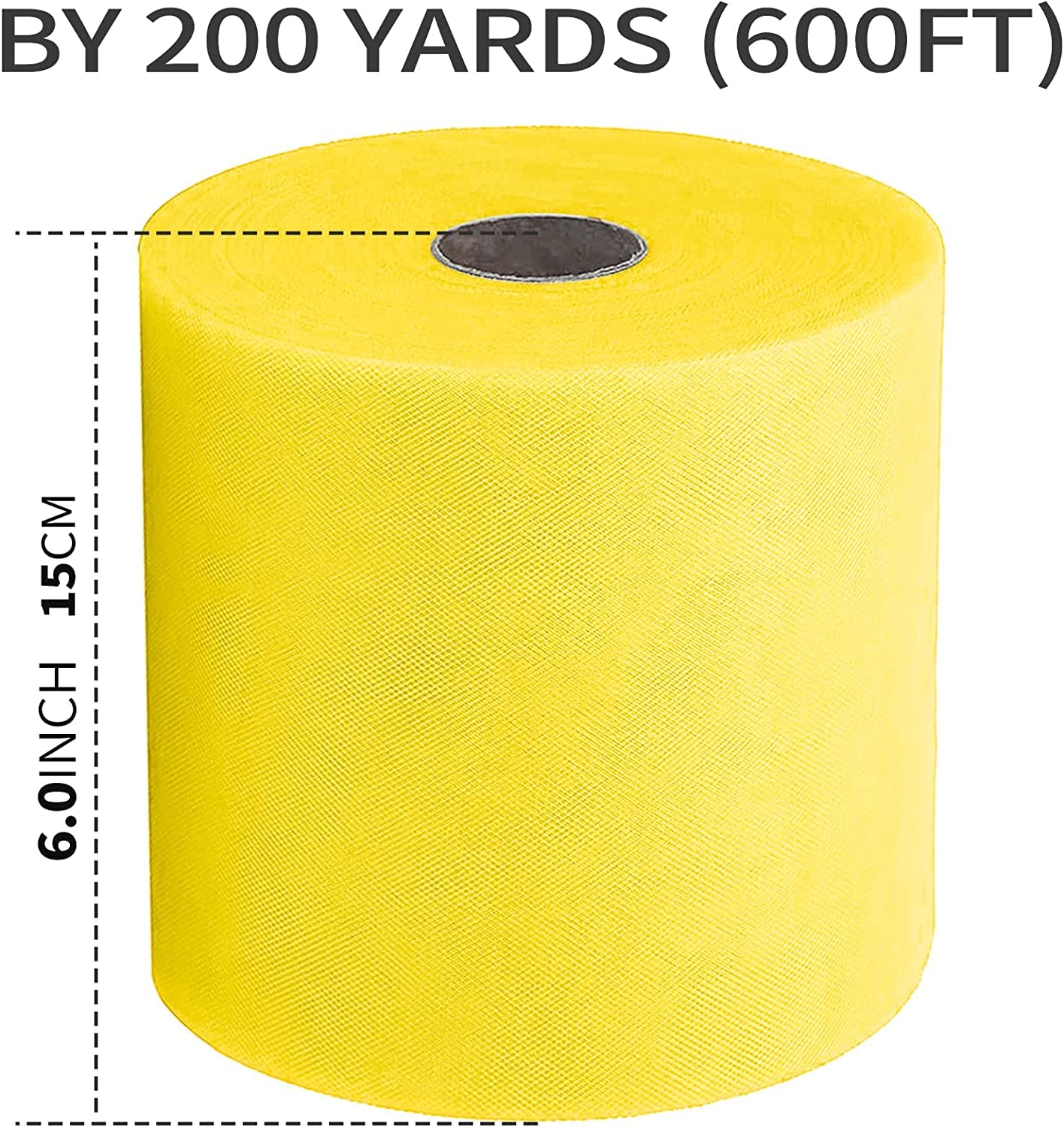 Rotolo di tessuto di tulle marrone, 15,2 cm x 182,9 m, per fai da te