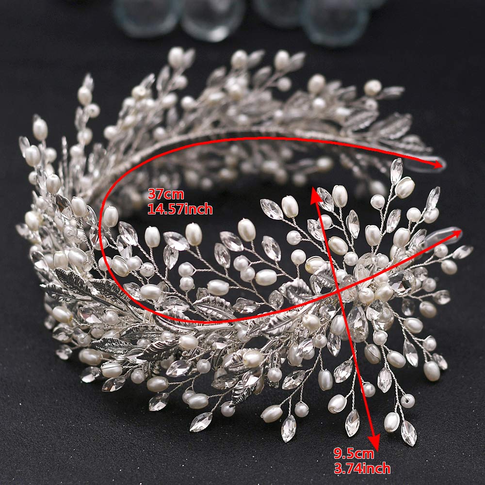 WiDream Strass Bruiloft H-oofdband, Strass metalen hoofdband, Strass