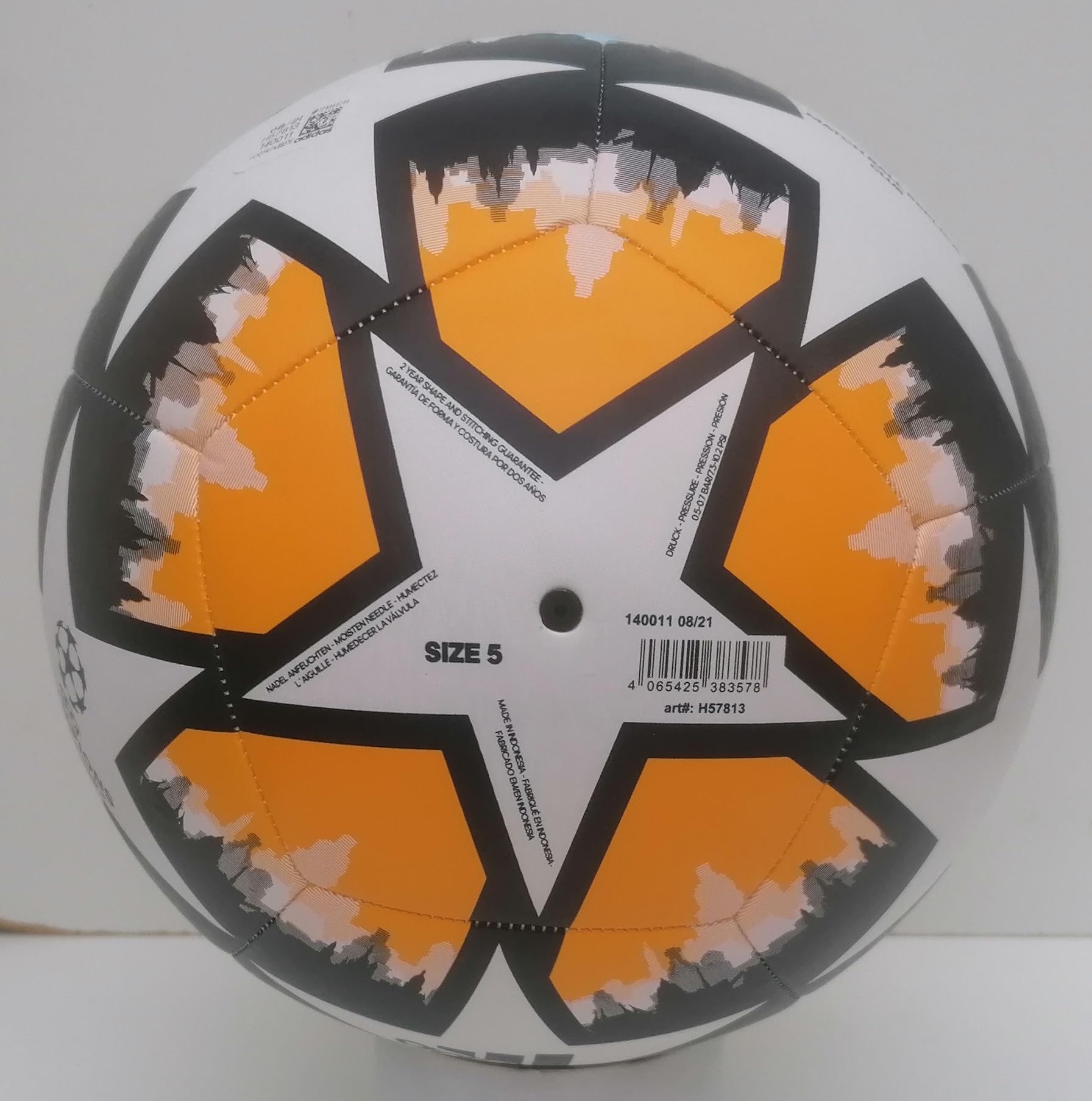 adidas Unisex-Adult UCL Training Texture St. Petersburg Soccer Ball White/Panton 5