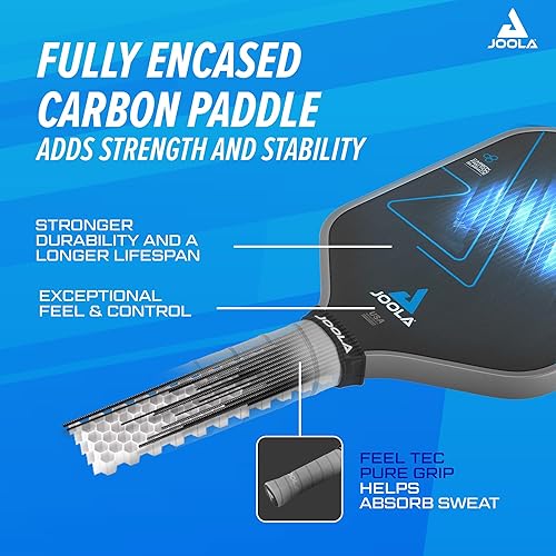 Miniatura 5 de JOOLA Simone Jardim Hyperion C2 Pickleball Paddle - Aero-Curve Hyperion Shape with Charged Surface Technology from The Ben Johns Perseus - Balanced