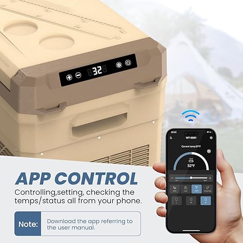 Miniatura 6 de Refrigerador portátil de 12 V, congelador portátil de 30 cuartos de galón, enfriador eléctrico para vehículos, refrigerador de 12 V, refrigerador