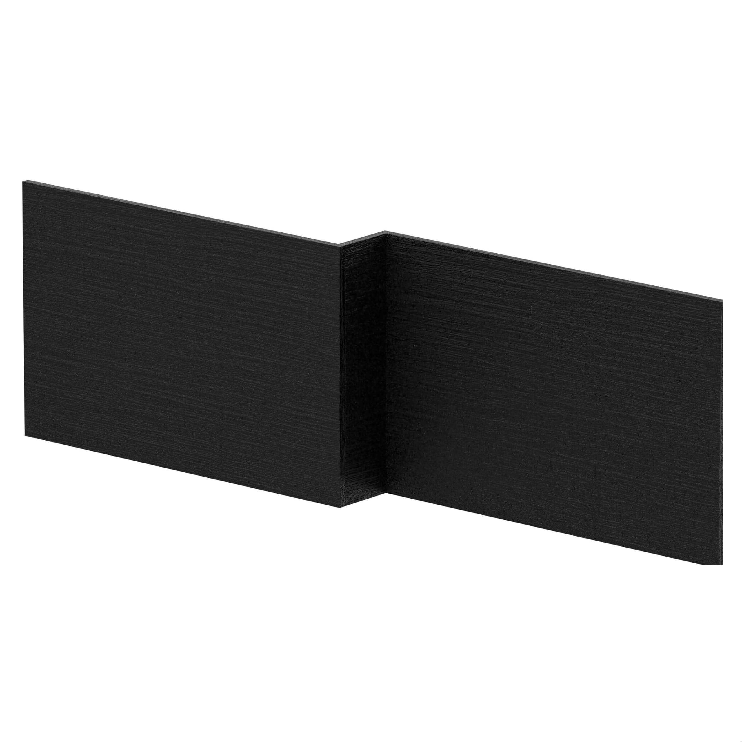 Balterley Woodgrain Black Wooden Front Bath Panel L Shape 1700Mm, Bath Panels, Bathroom Front Panels For Bathtub, Water Resistant Side Panel For L-Shaped Bathroom Baths And Soaking Tubs (Woodgrain Black)