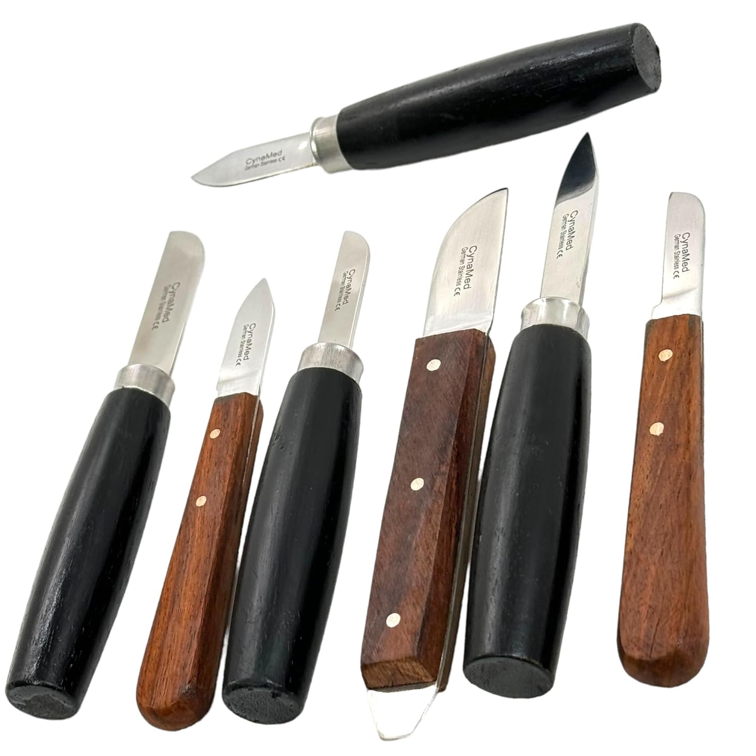 Dental Mixing Knives Set of 7 Dental Lab Modeling, Alginate, Wax, and Crafts - German Stainless Steel CE