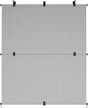 Roller Shades 5W x 6H Patio Cordless Blackout Roll Up Shades, Exterior Foldable Roller Blinds UV Block Shade Cloth Roll for Outdoor Indoor Windows Gazebo Porch Pergola Balcony, Light Gray