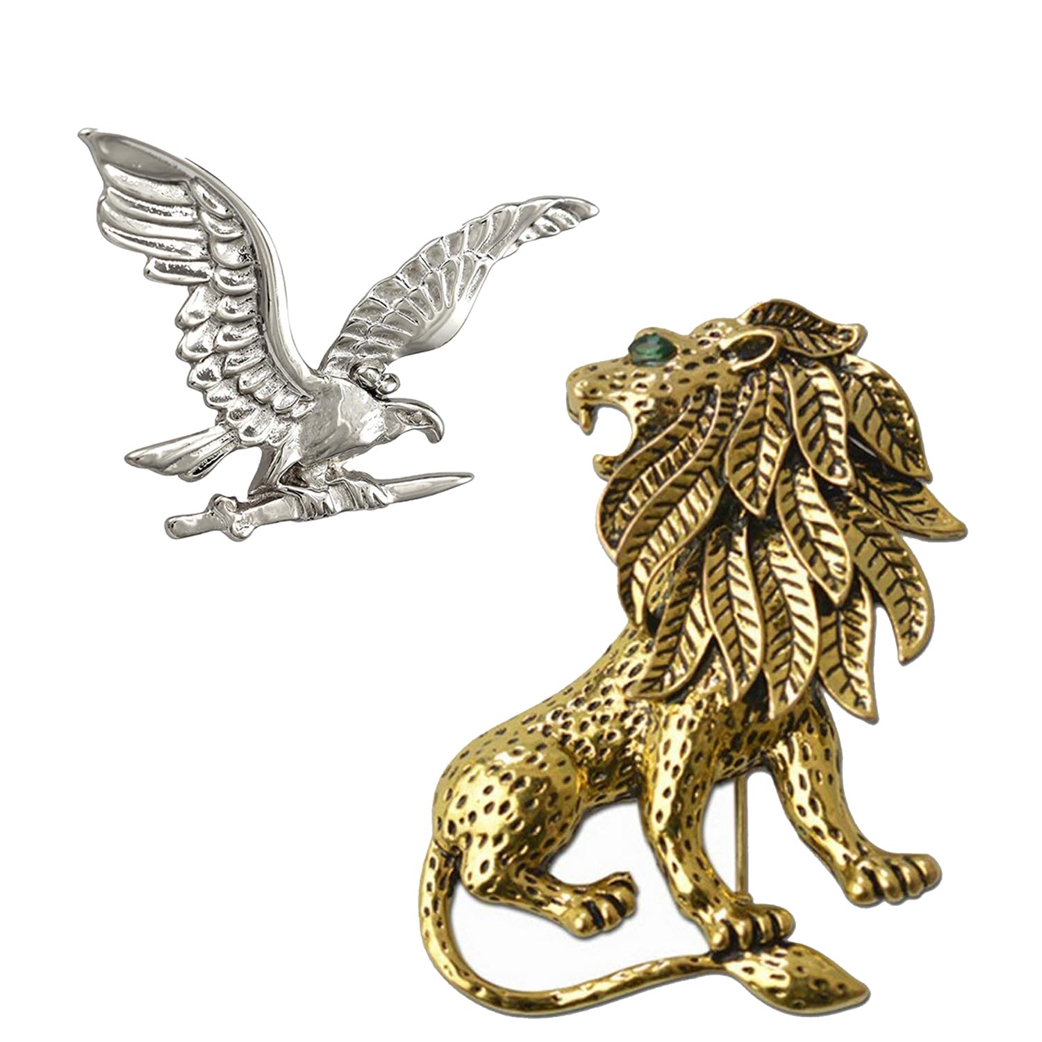 Mahi Classic Combo of Eagle and Lion Lapel Pin/Brooch CO1105085M (B0834SK5CG) Amazon Price History, Amazon Price Tracker