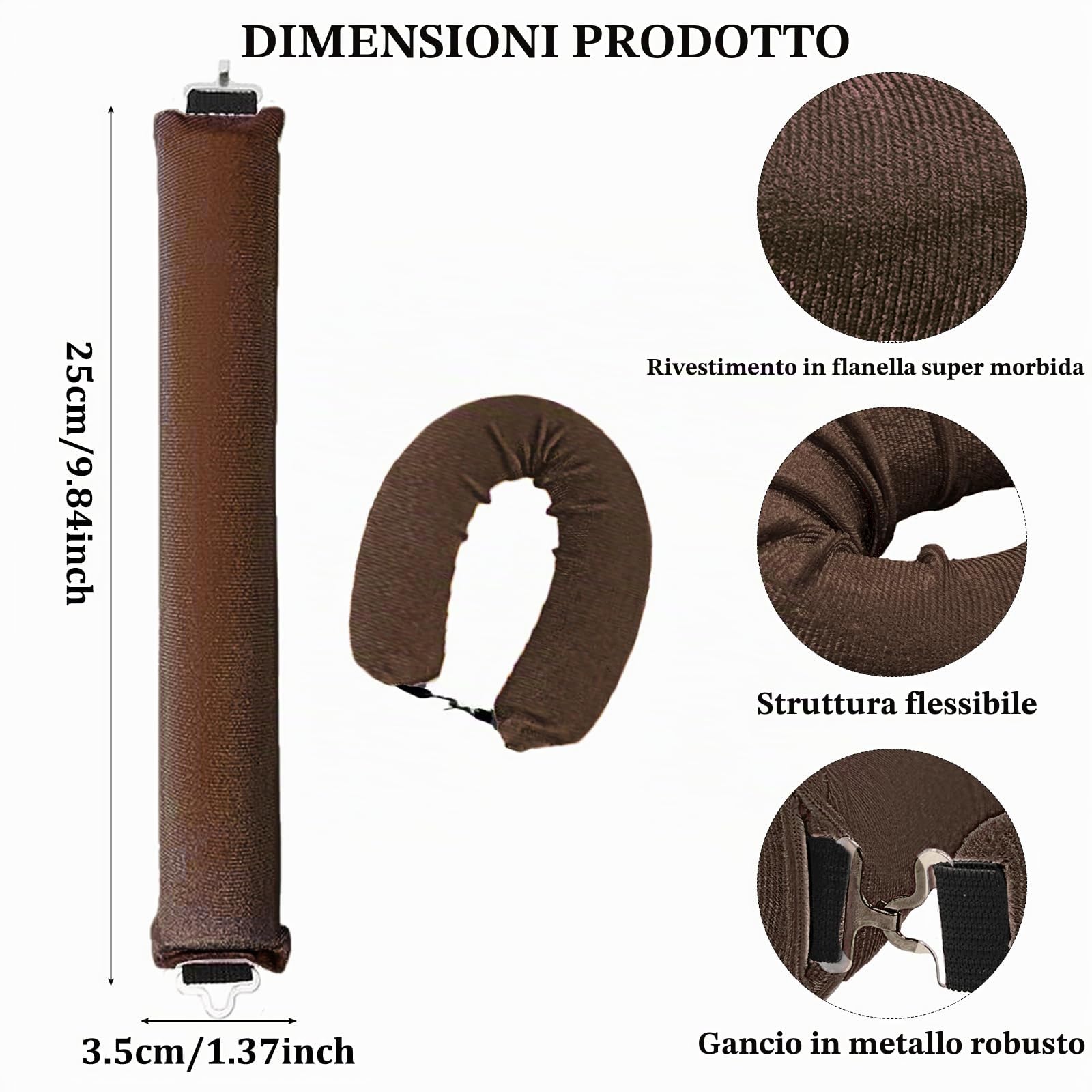 KEYRI 3 PCS Bigodino Capelli Fascia Bigodino Senza Calore Bigodini Morbidi | per Dormire Flanella Morbida Onde Capelli Senza Calore Con Gancio Aste Donna Strumento per Lo Styling Dei Fai-Da-Te