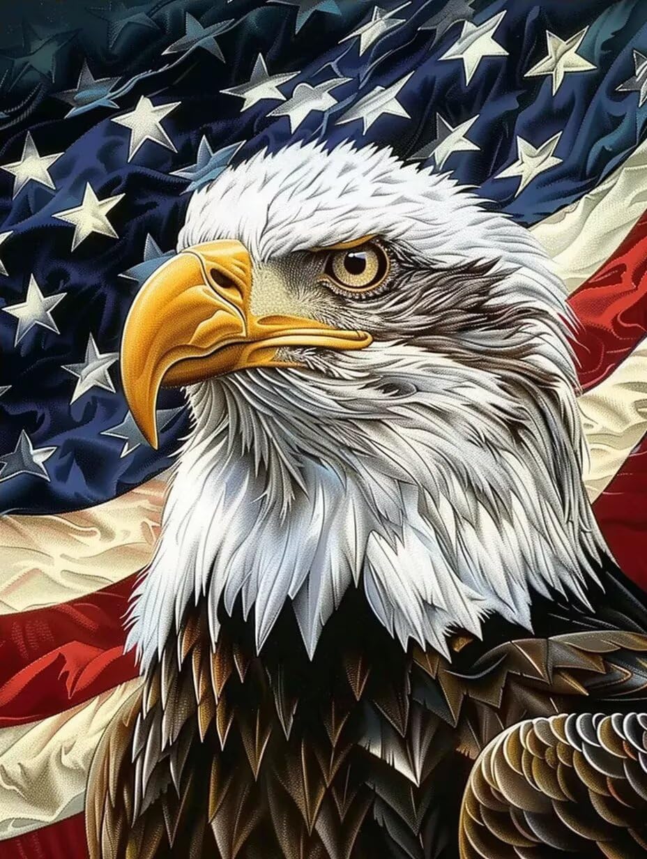American Flag Puzzles for Adults 500 Piece-Eagle Jigsaw Puzzle for Family Parent- Friend Puzzle Birthday Gift Home Decor